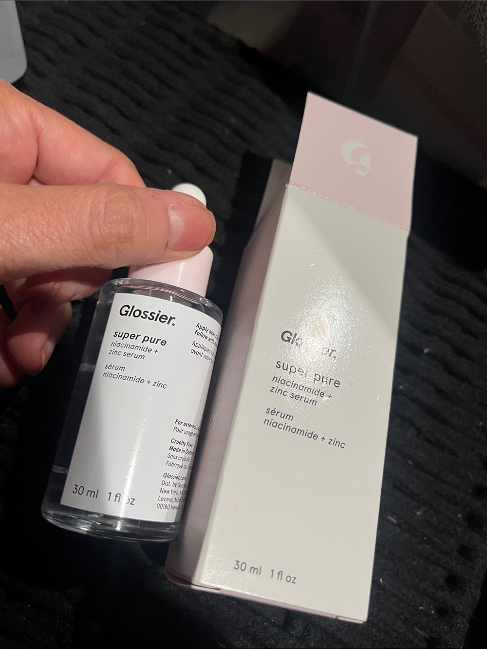 Glossier SUPER PURE Niacinamide + Zinc Face Facial Serum 30ml/1oz Full Size
